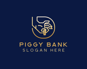 Outline Financial Saving logo design