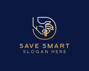 Outline Financial Saving logo design