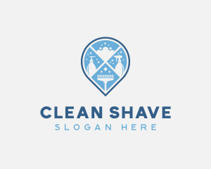 Disinfection Cleaning Janitorial logo design