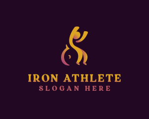 Human Paralympic Athlete logo design