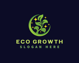 Leaf Plant Growth logo design