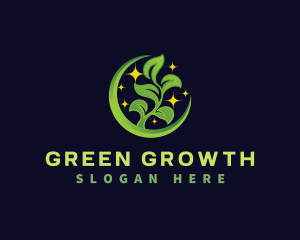 Leaf Plant Growth logo design