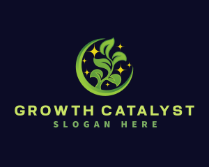 Leaf Plant Growth logo design