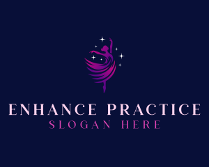 Ballerina Waltz Stars logo design