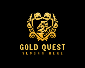 Gold Pegasus Sigil logo design