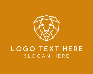 Geometric Lion Head  logo