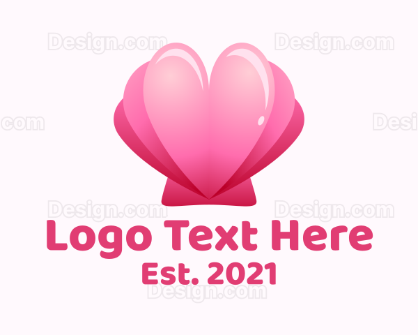 Heart Clam Shell Logo