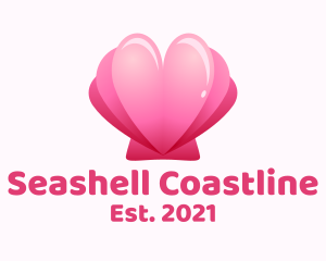 Heart Clam Shell  logo design