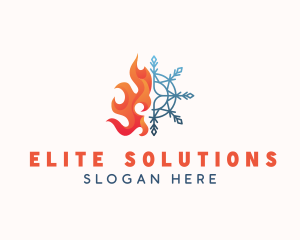 Flame Snowflake Heat Cooling logo