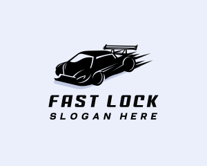 Fast Super Car Racing logo design