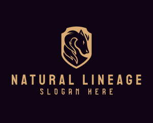 Shield Stallion Horse logo