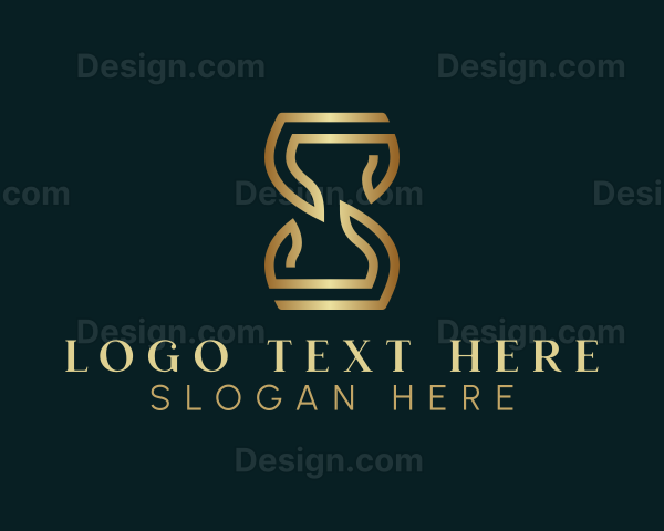 Luxury Hourglass Letter S Logo