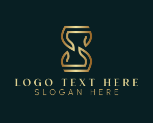 Luxury Hourglass Letter S logo