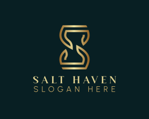 Luxury Hourglass Letter S logo design