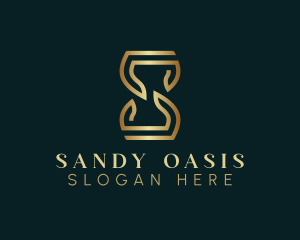 Luxury Hourglass Letter S logo design