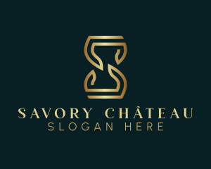 Luxury Hourglass Letter S logo design