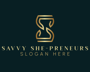 Luxury Hourglass Letter S logo design