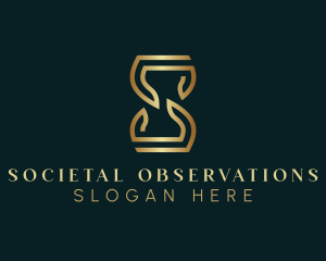 Luxury Hourglass Letter S logo design