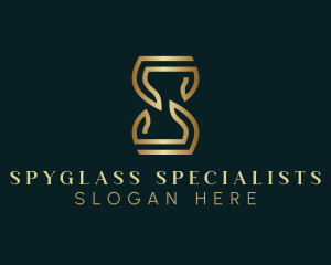 Luxury Hourglass Letter S logo design