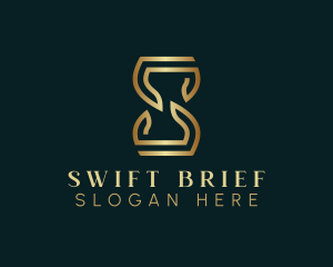 Luxury Hourglass Letter S logo design