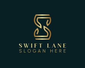 Luxury Hourglass Letter S logo design