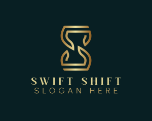 Luxury Hourglass Letter S logo design