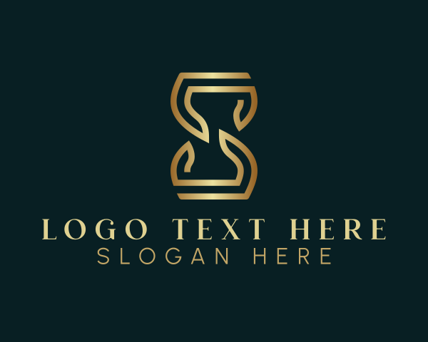 Luxury Hourglass Letter S logo