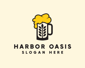 Barley Beer Mug logo design