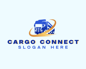 Cargo Truck Courier logo design