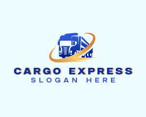 Cargo Truck Courier logo design