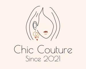 Stylist Dangling Earring  logo design