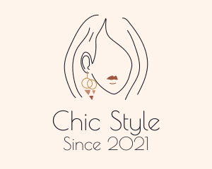 Stylist Dangling Earring  logo design