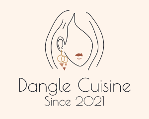 Stylist Dangling Earring  logo design