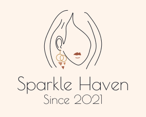 Stylist Dangling Earring  logo design