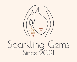 Stylist Dangling Earring  logo design