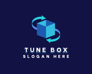 Cube Box Arrow logo design