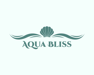 Aqua Sea Shell logo design