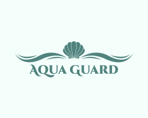 Aqua Sea Shell logo design