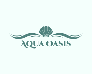 Aqua Sea Shell logo design