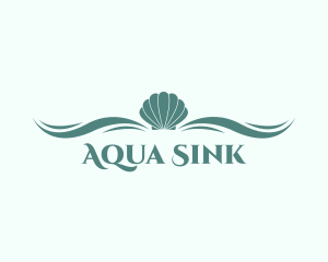 Aqua Sea Shell logo design