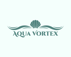 Aqua Sea Shell logo design