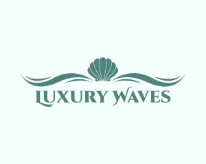 Aqua Sea Shell logo design