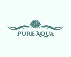 Aqua Sea Shell logo design