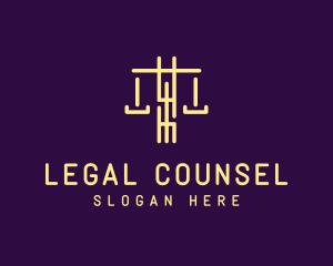 Lawyer Justice Scale logo design