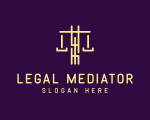 Lawyer Justice Scale logo design