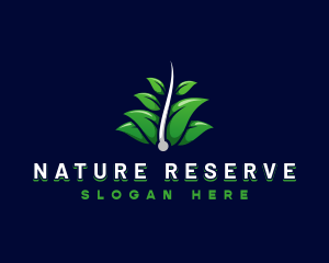 Natural Hair Leaf Treatment logo design