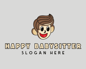 Happy Cartoon Boy logo design