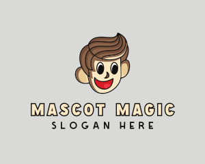 Happy Cartoon Boy logo design