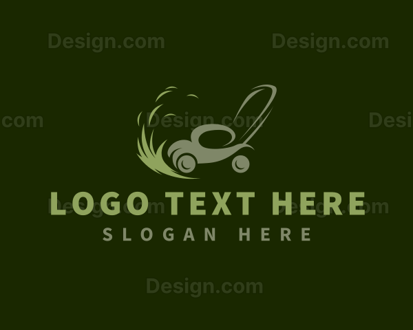 Gardening Lawn Mower Logo