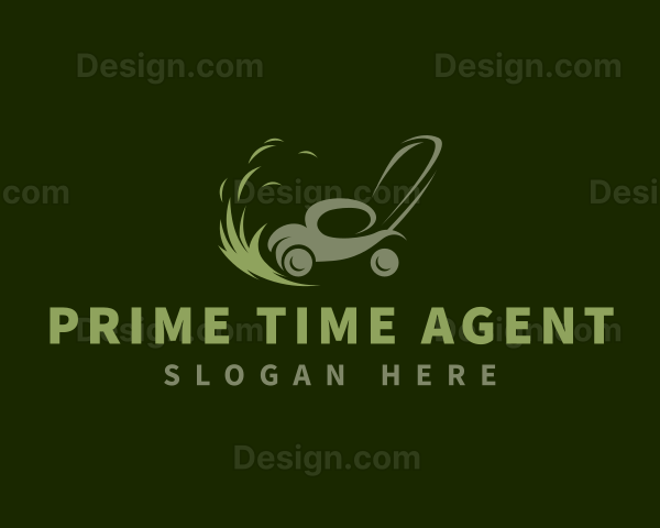 Gardening Lawn Mower Logo